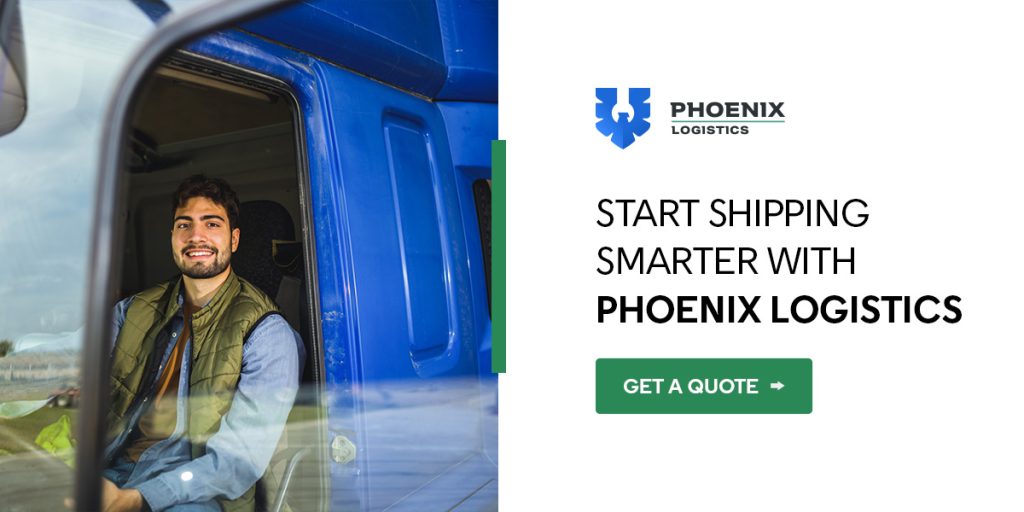Start shipping smarter with Phoenix Logistics freight services call-to-action.